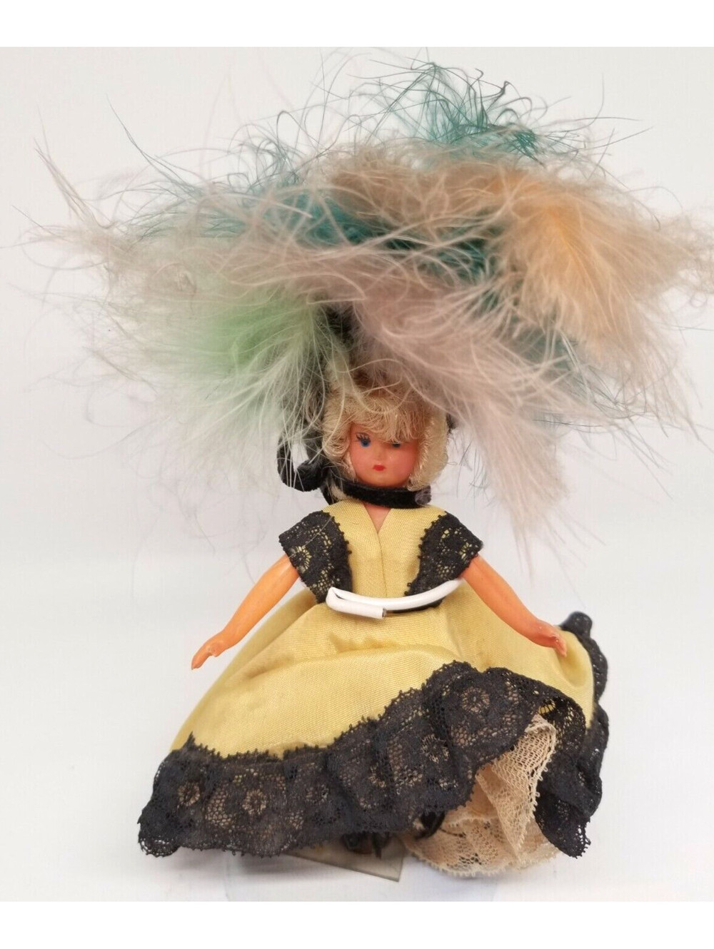 Vintage 1970s Handmade Can-Can Cabaret French Dancer Doll Traditional Attire